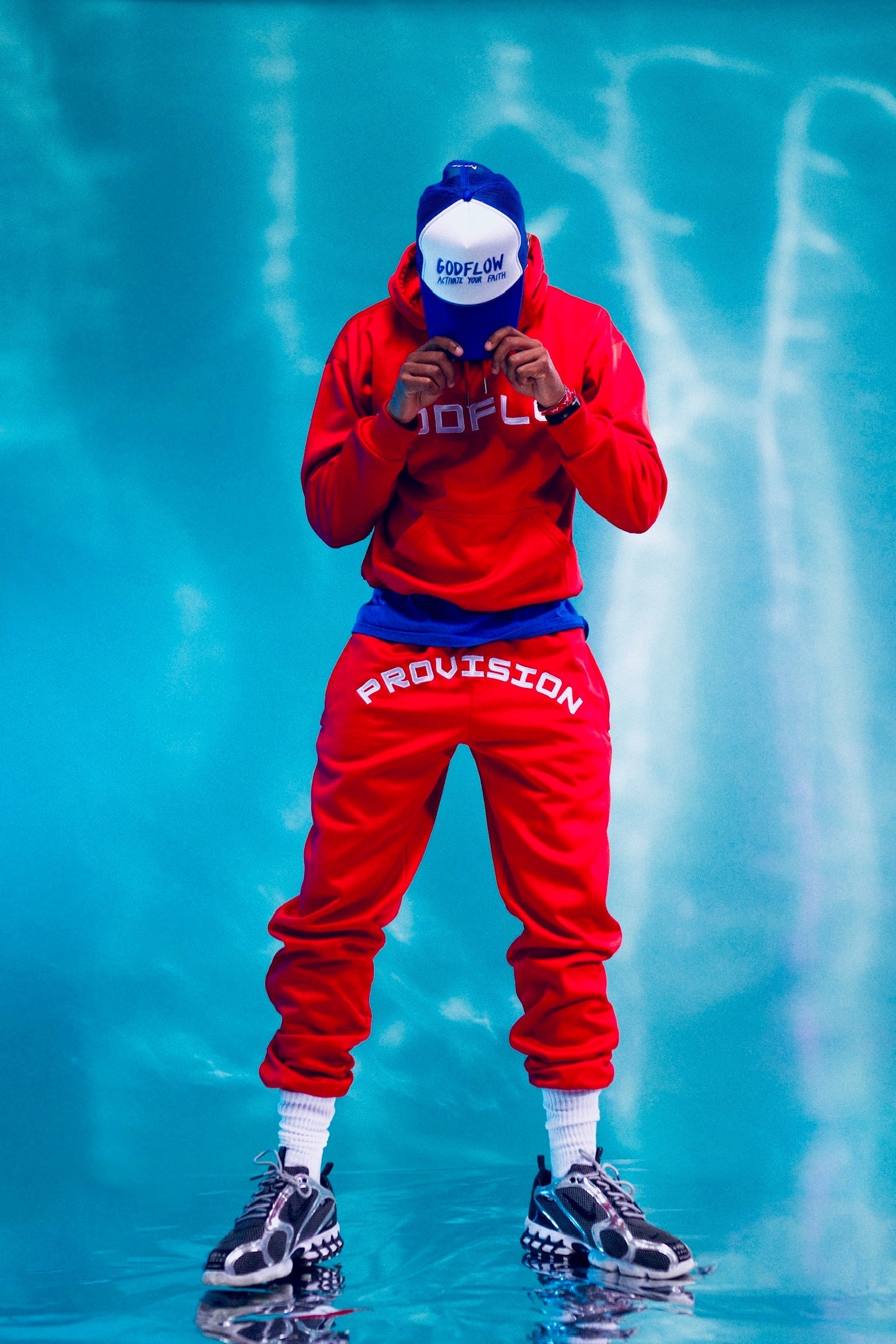 GODFLOW Provision Fitted Joggers | Red